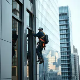 High-rise window cleaning